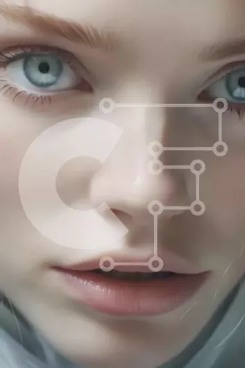 Intra Συλλεκτικό Ξύλινο Παζλ Plywood  4mm - Έντονο βλέμμα - Πορτρέτο γυναίκας Σε Ξύλινο Κουτί - Διαστάσεις Puzzle: 10x10 cm – 25 κομμάτια