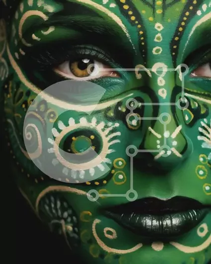 Intra Συλλεκτικό Ξύλινο Παζλ Plywood  4mm - Πράσινη βαφή προσώπου και περίπλοκα σχέδια για μοναδική εμφάνιση Σε Ξύλινο Κουτί - Διαστάσεις Puzzle: 10x10 cm – 25 κομμάτια