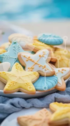 Intra Συλλεκτικό Ξύλινο Παζλ Plywood  4mm - Cookies με θέμα τη θάλασσα στην οθόνη Σε Ξύλινο Κουτί - Διαστάσεις: 10x10 cm – 25 κομμάτια