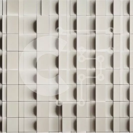 Intra Συλλεκτικό Ξύλινο Παζλ Plywood  4mm - Γυαλιστερός λευκός τοίχος κεραμικών πλακιδίων σε κοντινή όψη Σε Ξύλινο Κουτί - Διαστάσεις Puzzle: 10x10 cm – 25 κομμάτια