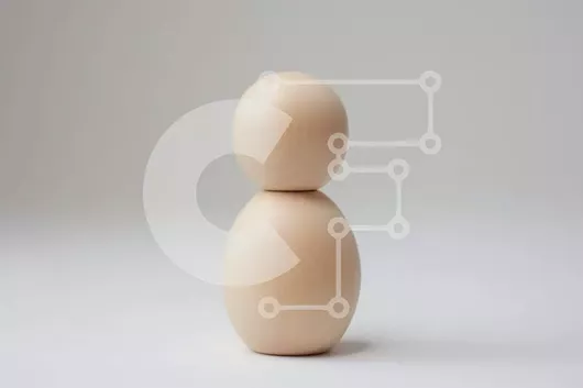 Intra Συλλεκτικό Ξύλινο Παζλ Plywood  4mm - Ξύλινη κούκλα με στρογγυλό σώμα και επίπεδο πάτο Σε Ξύλινο Κουτί - Διαστάσεις: 10x10 cm – 25 κομμάτια