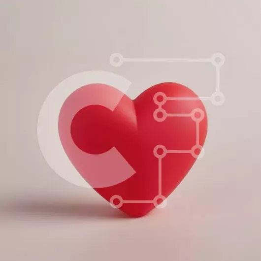 Intra Συλλεκτικό Ξύλινο Παζλ Plywood  4mm - Κόκκινο αντικείμενο σε σχήμα καρδιάς σε υπόλευκο φόντο Σε Ξύλινο Κουτί - Διαστάσεις Puzzle: 10x10 cm – 25 κομμάτια