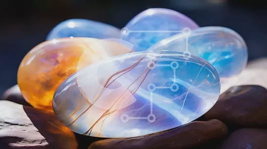 Intra Συλλεκτικό Ξύλινο Παζλ Plywood  4mm - Πολύχρωμοι ημιδιαφανείς βράχοι με στροβιλιζόμενη υφή Σε Ξύλινο Κουτί - Διαστάσεις Puzzle: 10x10 cm – 25 κομμάτια