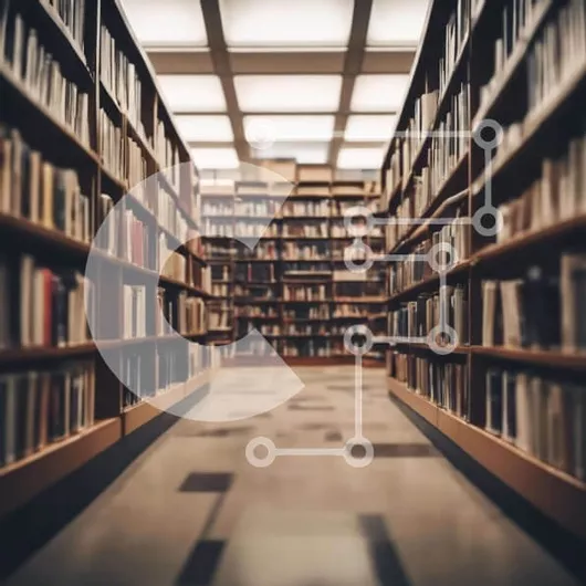 Intra Συλλεκτικό Ξύλινο Παζλ Plywood  4mm - Άδεια βιβλιοθήκη με σειρές βιβλίων Σε Ξύλινο Κουτί - Διαστάσεις Puzzle: 10x10 cm – 25 κομμάτια