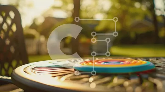 Intra Συλλεκτικό Ξύλινο Παζλ Plywood  4mm - Πολύχρωμο φρίσμπι στο τραπέζι εξωτερικού χώρου Σε Ξύλινο Κουτί - Διαστάσεις Puzzle: 10x10 cm – 25 κομμάτια