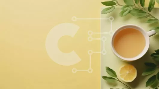 Intra Συλλεκτικό Ξύλινο Παζλ Plywood  4mm - Φλιτζάνι τσάι με φέτες λεμονιού σε κίτρινο φόντο Σε Ξύλινο Κουτί - Διαστάσεις: 10x10 cm – 25 κομμάτια