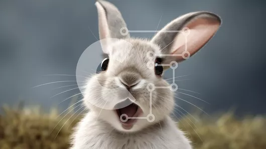 Intra Συλλεκτικό Ξύλινο Παζλ Plywood  4mm - Συγκινημένο κουνέλι στο γρασίδι Σε Ξύλινο Κουτί - Διαστάσεις: 10x10 cm – 25 κομμάτια