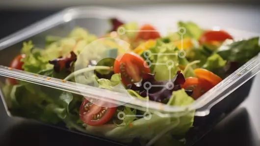 Intra Συλλεκτικό Ξύλινο Παζλ Plywood  4mm - Φρέσκια σαλάτα σε διάφανο πλαστικό δοχείο Σε Ξύλινο Κουτί - Διαστάσεις: 10x10 cm – 25 κομμάτια