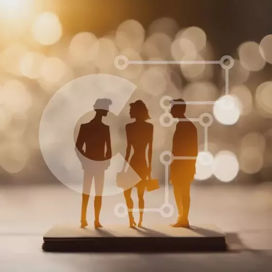 Intra Συλλεκτικό Ξύλινο Παζλ Plywood  4mm - Επαγγελματίες επιχειρήσεων που στέκονται μπροστά από φωτεινή πηγή φωτός Σε Ξύλινο Κουτί - Διαστάσεις Puzzle: 10x10 cm – 25 κομμάτια