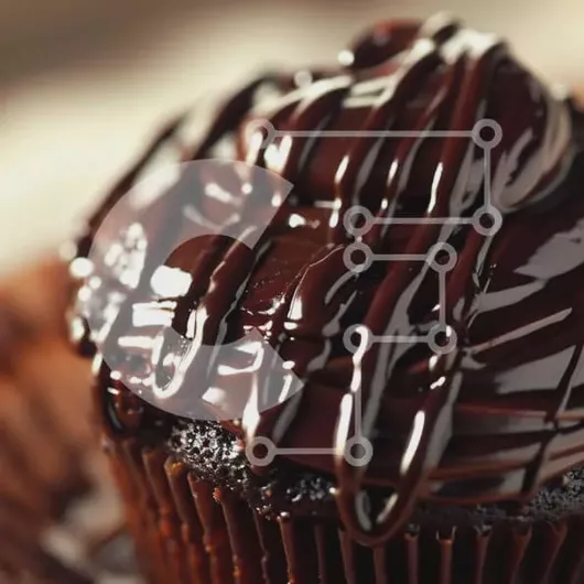 Intra Συλλεκτικό Ξύλινο Παζλ Plywood  4mm - Cupcake σοκολάτας με παγωτό και ψεκασμό Σε Ξύλινο Κουτί - Διαστάσεις: 10x10 cm – 25 κομμάτια