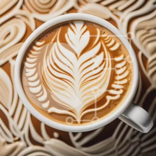 Intra Συλλεκτικό Ξύλινο Παζλ Plywood  4mm - Σχέδιο φύλλου σε σχήμα καρδιάς σε λευκό φλιτζάνι καφέ Σε Ξύλινο Κουτί - Διαστάσεις: 10x10 cm – 25 κομμάτια