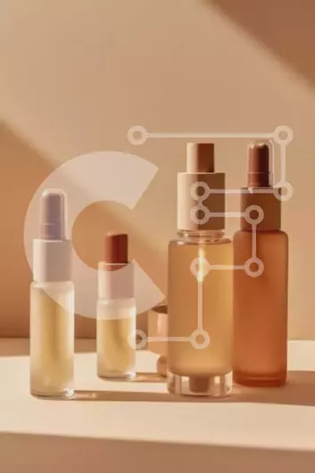 Intra Συλλεκτικό Ξύλινο Παζλ Plywood  4mm - Καθαρή και επαγγελματική εικόνα καλλυντικών προϊόντων σε τραπέζι Σε Ξύλινο Κουτί - Διαστάσεις Puzzle: 10x10 cm – 25 κομμάτια