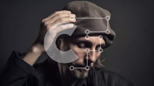 Intra Συλλεκτικό Ξύλινο Παζλ Plywood  4mm - Πορτρέτο ενός σοβαρού άνδρα με μαύρο σακάκι και γκρι μπουφάν Σε Ξύλινο Κουτί - Διαστάσεις Puzzle: 10x10 cm – 25 κομμάτια