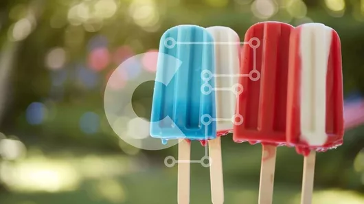 Intra Συλλεκτικό Ξύλινο Παζλ Plywood  4mm - Πατριωτικά Popsicles για τον εορτασμό της Ημέρας της Ανεξαρτησίας Σε Ξύλινο Κουτί - Διαστάσεις Puzzle: 10x10 cm – 25 κομμάτια