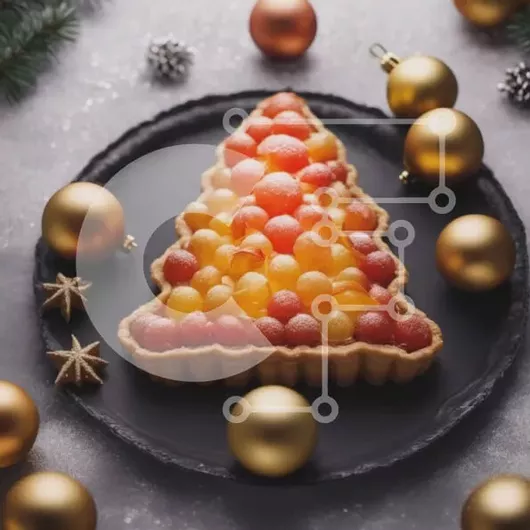 Intra Συλλεκτικό Ξύλινο Παζλ Plywood  4mm - Αναποδογυρισμένο επιδόρπιο χριστουγεννιάτικου δέντρου Σε Ξύλινο Κουτί - Διαστάσεις: 10x10 cm – 25 κομμάτια