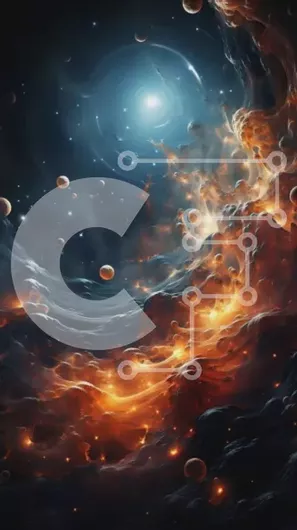 Intra Συλλεκτικό Ξύλινο Παζλ Plywood  4mm - Μυστηριώδες και εντυπωσιακό ψηφιακό έργο τέχνης μιας διαστημικής σκηνής Σε Ξύλινο Κουτί - Διαστάσεις Puzzle: 10x10 cm – 25 κομμάτια