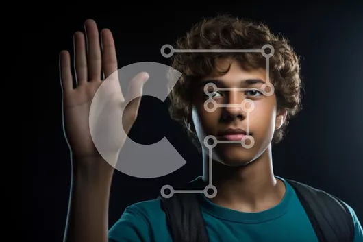 Intra Συλλεκτικό Ξύλινο Παζλ Plywood  4mm - Νεαρό αγόρι που κάνει χειρονομία πινακίδων στάσης Σε Ξύλινο Κουτί - Διαστάσεις Puzzle: 10x10 cm – 25 κομμάτια