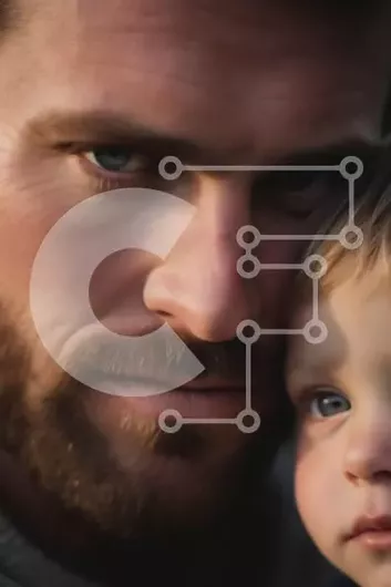 Intra Συλλεκτικό Ξύλινο Παζλ Plywood  4mm - Στιγμή δέσιμου πατέρα και παιδιού Σε Ξύλινο Κουτί - Διαστάσεις Puzzle: 10x10 cm – 25 κομμάτια