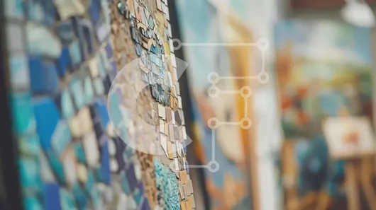 Intra Συλλεκτικό Ξύλινο Παζλ Plywood  4mm - Πολύχρωμο μωσαϊκό τοίχο που κρέμεται στην γκαλερί τέχνης Σε Ξύλινο Κουτί - Διαστάσεις Puzzle: 10x10 cm – 25 κομμάτια