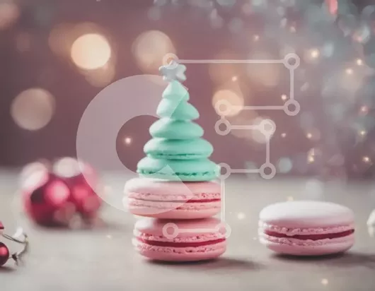 Intra Συλλεκτικό Ξύλινο Παζλ Plywood  4mm - Εορταστικό χριστουγεννιάτικο δέντρο μακαρόν Σε Ξύλινο Κουτί - Διαστάσεις: 10x10 cm – 25 κομμάτια