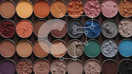 Intra Συλλεκτικό Ξύλινο Παζλ Plywood  4mm - Ποικιλία από σκιές ματιών σε κυκλική διάταξη σε μαύρο φόντο Σε Ξύλινο Κουτί - Διαστάσεις Puzzle: 10x10 cm – 25 κομμάτια