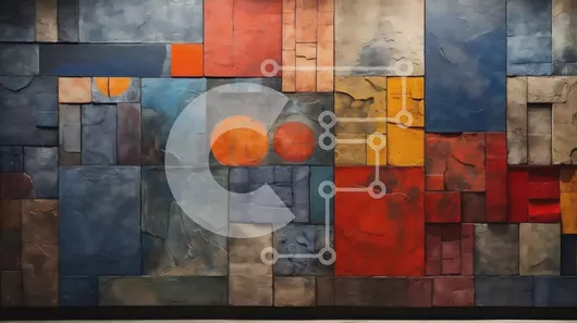 Intra Συλλεκτικό Ξύλινο Παζλ Plywood  4mm - Ζωντανό κολάζ από χρωματιστά τετράγωνα και ορθογώνια Σε Ξύλινο Κουτί - Διαστάσεις Puzzle: 10x10 cm – 25 κομμάτια