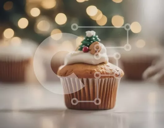 Intra Συλλεκτικό Ξύλινο Παζλ Plywood  4mm - Λαχταριστά Cupcakes με γλάσο και διακοσμητικά Σε Ξύλινο Κουτί - Διαστάσεις: 10x10 cm – 25 κομμάτια