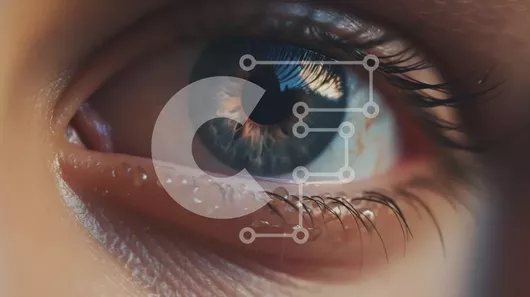 Intra Συλλεκτικό Ξύλινο Παζλ Plywood  4mm - Κοντινό πλάνο ενός ανθρώπινου ματιού με την μπλε ίριδα Σε Ξύλινο Κουτί - Διαστάσεις Puzzle: 10x10 cm – 25 κομμάτια