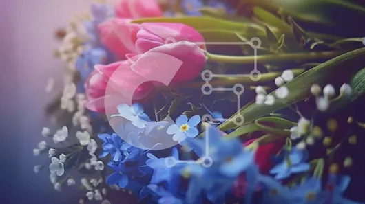 Intra Συλλεκτικό Ξύλινο Παζλ Plywood  4mm - Πολύχρωμο μπουκέτο λουλούδια Σε Ξύλινο Κουτί - Διαστάσεις: 10x10 cm – 25 κομμάτια