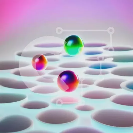 Intra Συλλεκτικό Ξύλινο Παζλ Plywood  4mm - Παιχνιδιάρικη και δημιουργική εικόνα πολύχρωμων πλωτών μαρμάρων Σε Ξύλινο Κουτί - Διαστάσεις Puzzle: 10x10 cm – 25 κομμάτια