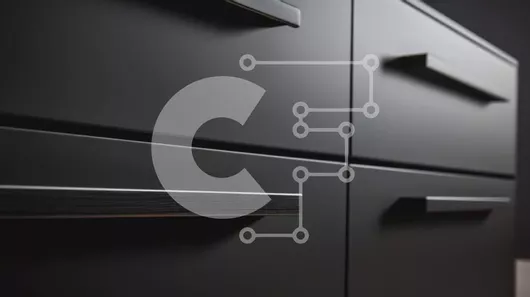 Intra Συλλεκτικό Ξύλινο Παζλ Plywood  4mm - Μαύρα ντουλάπια κουζίνας με μοντέρνα χερούλια Σε Ξύλινο Κουτί - Διαστάσεις Puzzle: 10x10 cm – 25 κομμάτια