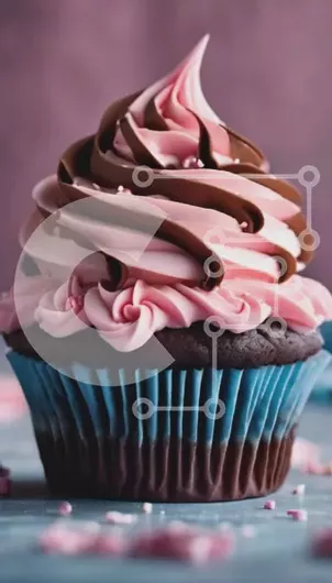 Intra Συλλεκτικό Ξύλινο Παζλ Plywood  4mm - Λαχταριστό cupcake σοκολάτας και ροζ παγετού Σε Ξύλινο Κουτί - Διαστάσεις: 10x10 cm – 25 κομμάτια