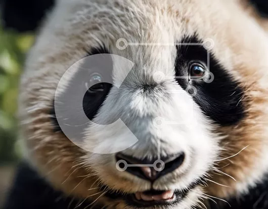 Intra Συλλεκτικό Ξύλινο Παζλ Plywood  4mm - Κοντινή εικόνα του προσώπου μιας αρκούδας Panda Σε Ξύλινο Κουτί - Διαστάσεις: 10x10 cm – 25 κομμάτια