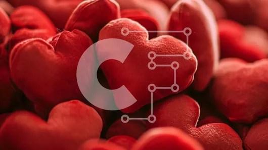 Intra Συλλεκτικό Ξύλινο Παζλ Plywood  4mm - Σωρός από κόκκινα μαξιλάρια σε σχήμα καρδιάς για την ημέρα του Αγίου Βαλεντίνου Σε Ξύλινο Κουτί - Διαστάσεις Puzzle: 10x10 cm – 25 κομμάτια