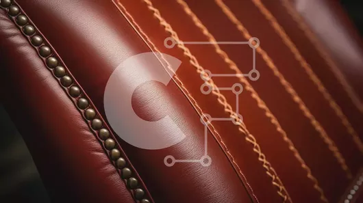 Intra Συλλεκτικό Ξύλινο Παζλ Plywood  4mm - Κομψή κόκκινη δερμάτινη καρέκλα με καφέ δερμάτινο κάθισμα και μπράτσα Σε Ξύλινο Κουτί - Διαστάσεις Puzzle: 10x10 cm – 25 κομμάτια