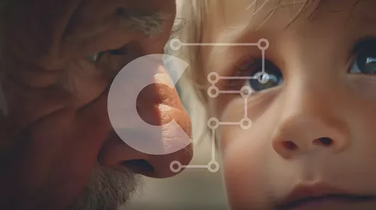 Intra Συλλεκτικό Ξύλινο Παζλ Plywood  4mm - Ηλικιωμένος άνδρας και παιδί μοιράζονται μια στιγμή Σε Ξύλινο Κουτί - Διαστάσεις Puzzle: 10x10 cm – 25 κομμάτια