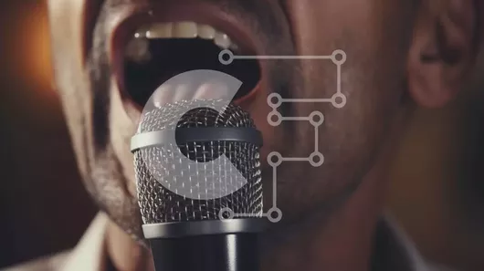 Intra Συλλεκτικό Ξύλινο Παζλ Plywood  4mm - Άνθρωπος που τραγουδά στα ακουστικά με το μικρόφωνο Σε Ξύλινο Κουτί - Διαστάσεις Puzzle: 10x10 cm – 25 κομμάτια