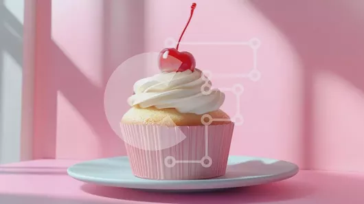 Intra Συλλεκτικό Ξύλινο Παζλ Plywood  4mm - Λαχταριστό Cupcake με Κεράσι Σε Ξύλινο Κουτί - Διαστάσεις: 10x10 cm – 25 κομμάτια