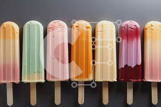 Intra Συλλεκτικό Ξύλινο Παζλ Plywood  4mm - Ομάδα πολύχρωμα Popsicles σε ραβδιά Σε Ξύλινο Κουτί - Διαστάσεις: 10x10 cm – 25 κομμάτια