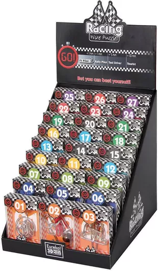 Cascading Display 27 Racing Wire Puzzles