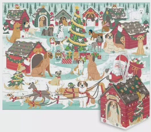 Stephen Joseph Χριστουγεννιάτικο Παζλ - Στολίδι Ornament Puzzle Σκυλάκια 48 κομμάτια