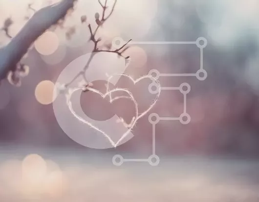 Intra Συλλεκτικό Ξύλινο Παζλ Plywood  4mm - Αντικείμενα σε σχήμα καρδιάς που κρέμονται από κλαδί δέντρου Σε Ξύλινο Κουτί - Διαστάσεις Puzzle: 10x10 cm – 25 κομμάτια