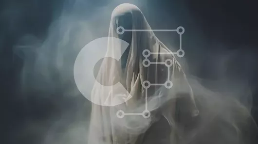 Intra Συλλεκτικό Ξύλινο Παζλ Plywood  4mm - Μυστηριώδες λευκό φάντασμα σε καπνό και ομίχλη Σε Ξύλινο Κουτί - Διαστάσεις Puzzle: 10x10 cm – 25 κομμάτια