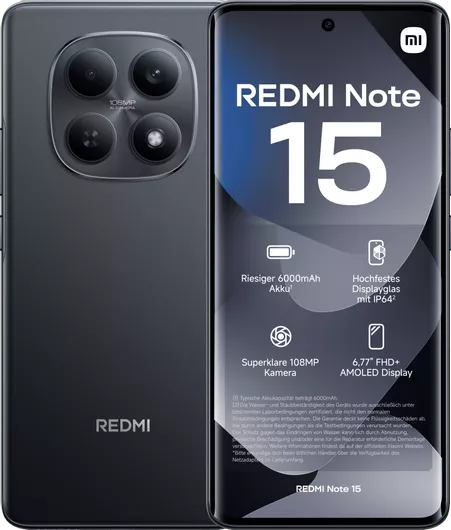 Xiaomi Redmi Note 15 4G 6GB 128GB Black