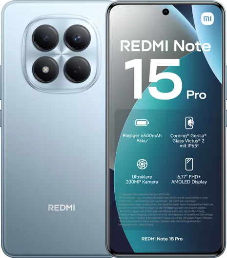 Xiaomi Redmi Note 15 Pro NFC 4G 8GB 256GB Glacier Blue