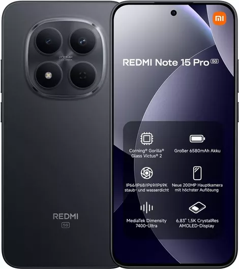Xiaomi Redmi Note 15 Pro 5G 8GB 256GB Black