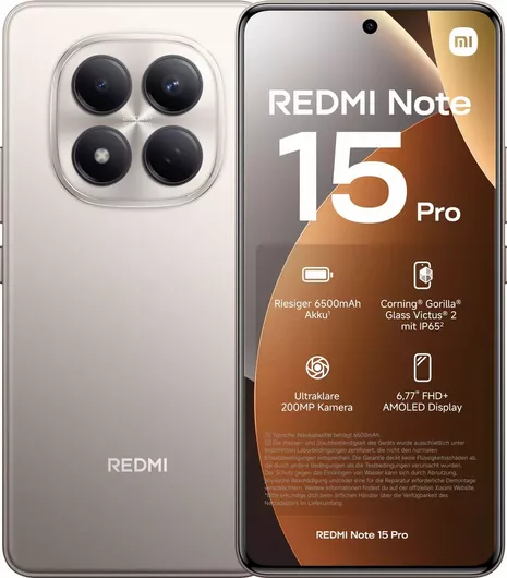 Xiaomi Redmi Note 15 Pro 4G 8GB 256GB Titanium