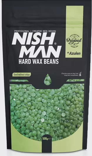Nishman Κερί Αποτρίχωσης σε Κόκκους για Άνδρες Azulen 500gr