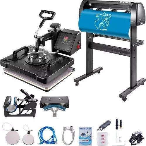 Vevor FM1151+KZJ-720001V2 Πρέσα Θερμότητας 5 σε 1 Plotter Κοπής Βινυλίου 71.1cm Λογισμικό Εξάχνωσης