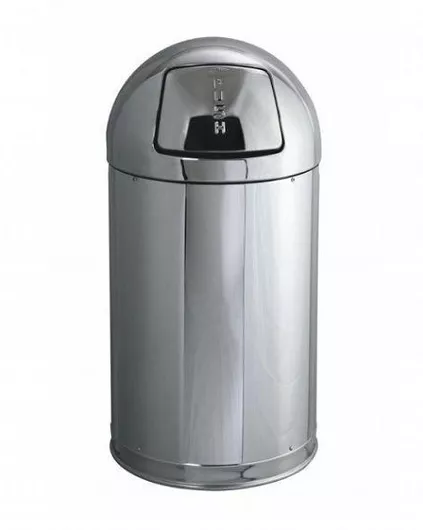 Διανομική 23-24-051 Μεταλλικός Κάδος Απορριμμάτων Push Inox
